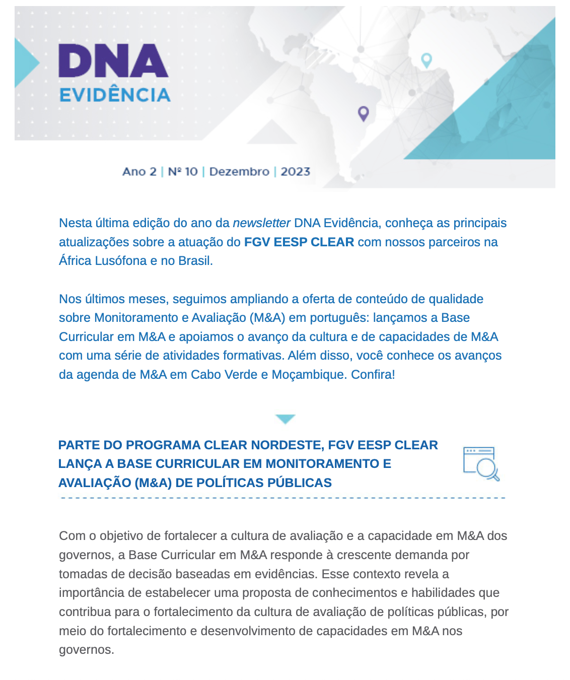 10ª edição da newsletter DNA Evidência