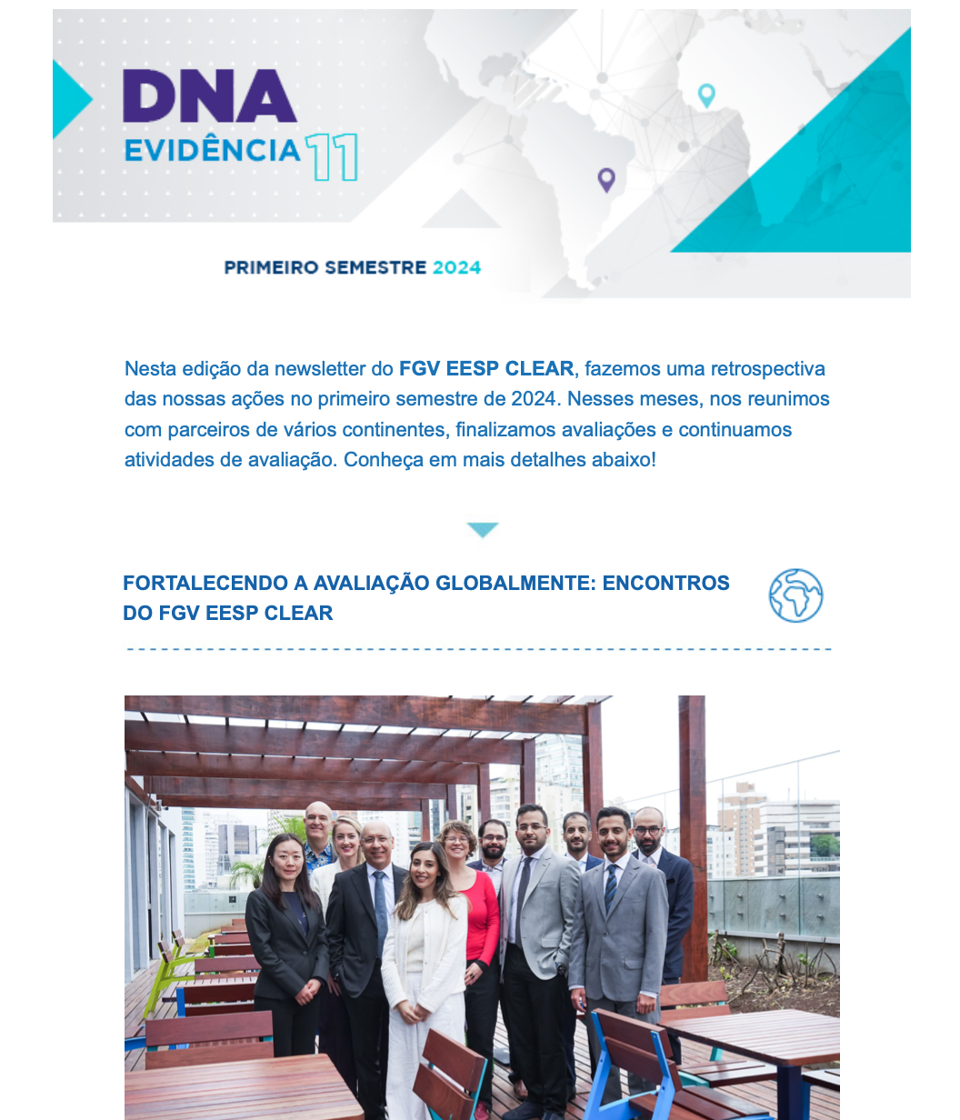 Newsletter DNA Evidência – O CLEAR no 1º semestre de 2024